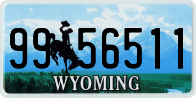 WY license plate 9956511