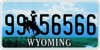 WY license plate 9956566