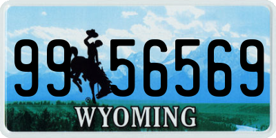 WY license plate 9956569