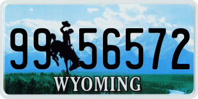 WY license plate 9956572