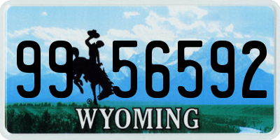 WY license plate 9956592