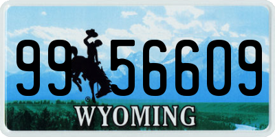 WY license plate 9956609