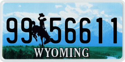WY license plate 9956611