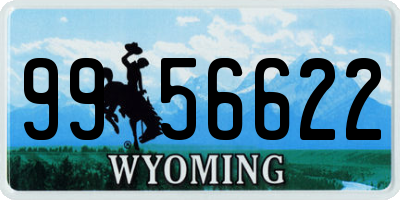 WY license plate 9956622