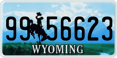 WY license plate 9956623