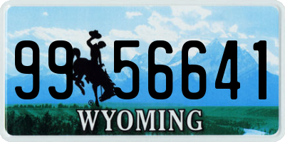WY license plate 9956641