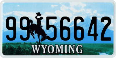 WY license plate 9956642
