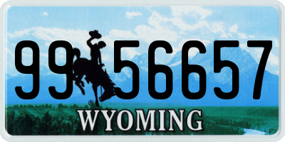 WY license plate 9956657
