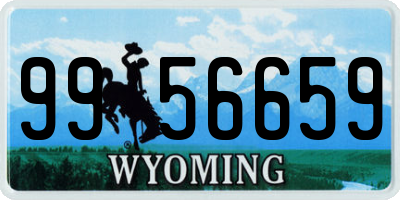 WY license plate 9956659