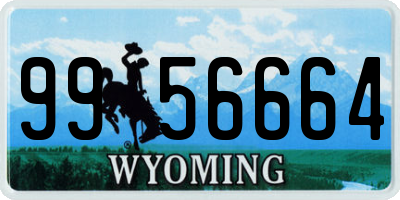 WY license plate 9956664