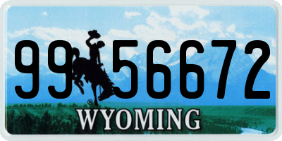 WY license plate 9956672