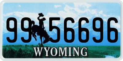 WY license plate 9956696