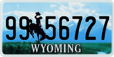 WY license plate 9956727