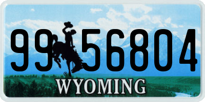 WY license plate 9956804