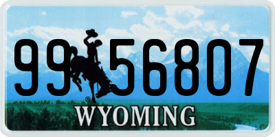 WY license plate 9956807