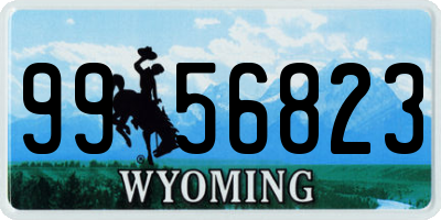WY license plate 9956823