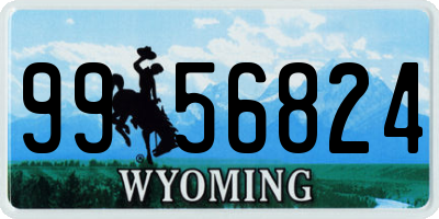 WY license plate 9956824