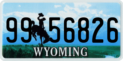 WY license plate 9956826