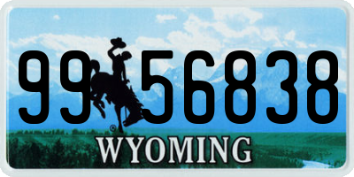 WY license plate 9956838