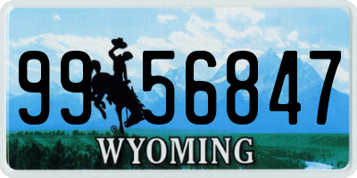 WY license plate 9956847