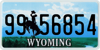 WY license plate 9956854