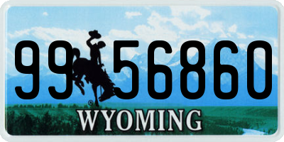 WY license plate 9956860