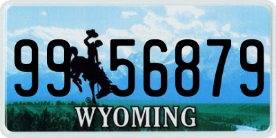 WY license plate 9956879