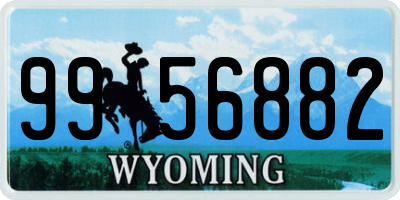 WY license plate 9956882