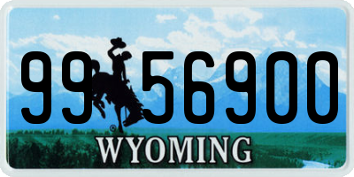 WY license plate 9956900