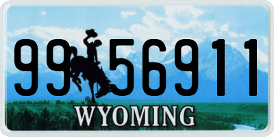 WY license plate 9956911