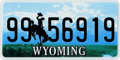 WY license plate 9956919