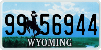 WY license plate 9956944
