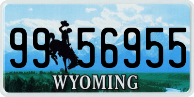 WY license plate 9956955