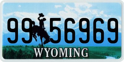 WY license plate 9956969