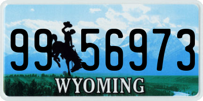 WY license plate 9956973