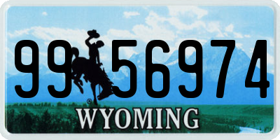 WY license plate 9956974