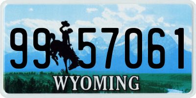 WY license plate 9957061