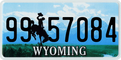WY license plate 9957084