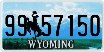 WY license plate 9957150