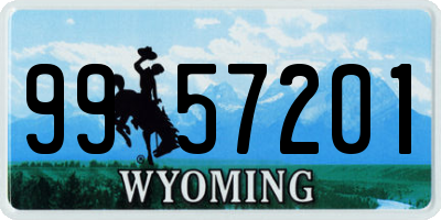 WY license plate 9957201