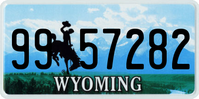 WY license plate 9957282