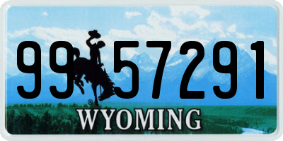 WY license plate 9957291