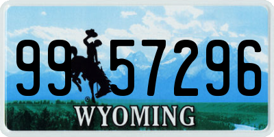 WY license plate 9957296