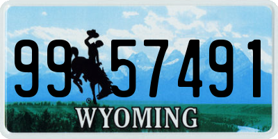 WY license plate 9957491