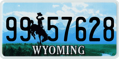 WY license plate 9957628