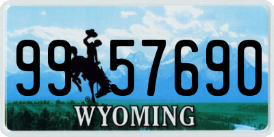 WY license plate 9957690