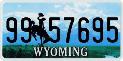 WY license plate 9957695