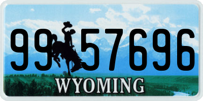 WY license plate 9957696