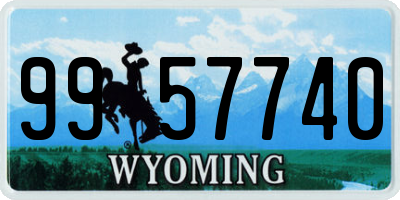 WY license plate 9957740
