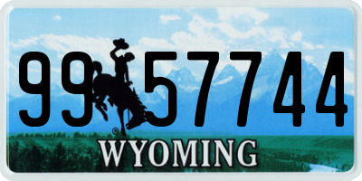 WY license plate 9957744